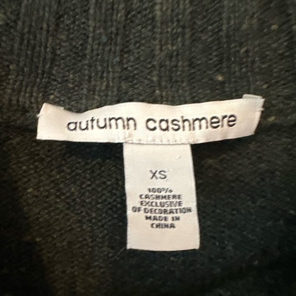 Autumn Cashmere Dark Green Mock Neck Sweater with Stud Details XS NWOT - Picture 2 of 5